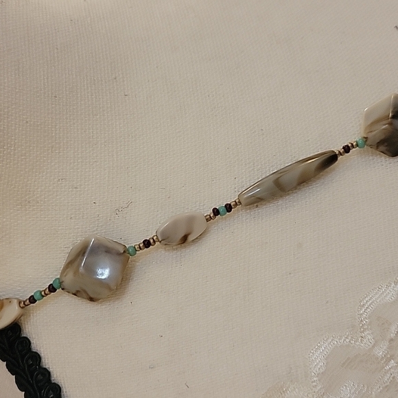 Handmade Acrylic Glass Seed Beaded Necklace - Picture 3 of 8